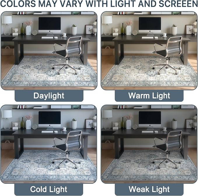 36"x60" Office Chair Mat for Hardwood Tile Floor, Under Desk Carpet Protector - Image 6