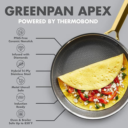 GreenPan Hybrid 10” Nonstick Stainless Steel Frying Pan Skillet, APEX Tri-Ply - Image 4