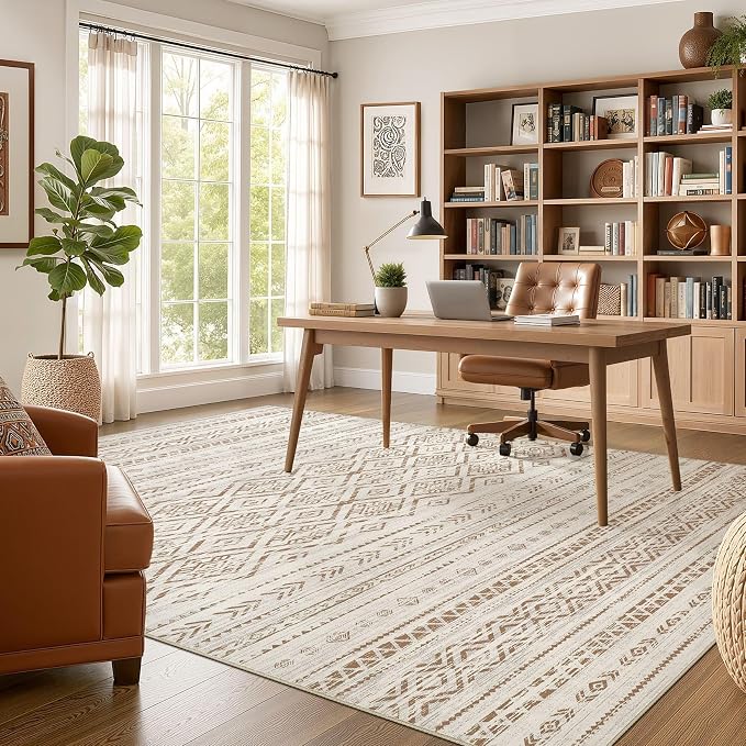 Nakagishi Area Rug Living Room Rugs: 6x9 Large Soft Machine Washable Boho - Image 5