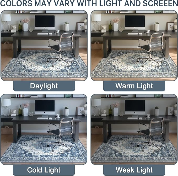 48"x72" Office Chair Mat for Hardwood Tile Floor, Under Desk Carpet Protector - Image 6