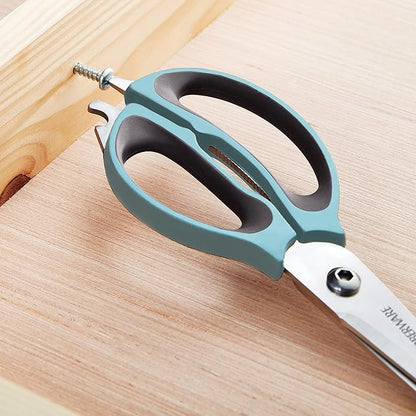 Farberware 4-in-1 Kitchen Shears, Aqua and Gray - Image 9