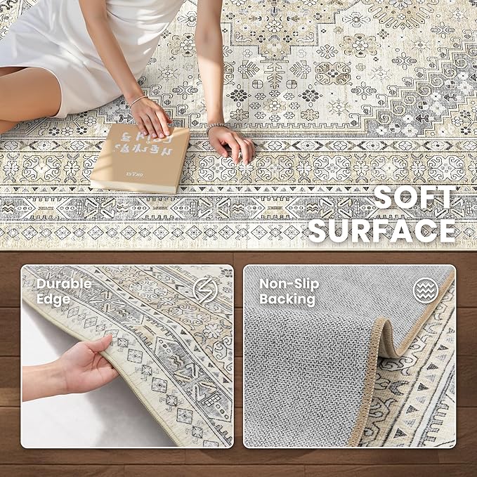 zesthome Washable Round Rug - 5ft Ultra-Thin Circle Area Rugs - Image 5