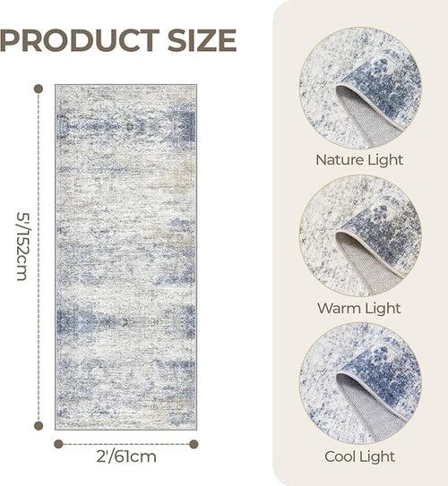 2x5 Rug Runner Washable for Entryway, Soft Bathroom Rugs - Image 2