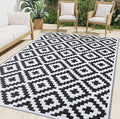 Smiry Waterproof Outdoor Rug 9X18 ft, Reversible Plastic Straw Patio Camping by Smiry