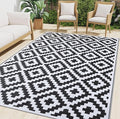 Smiry Waterproof Outdoor Rug 5x8 ft, Reversible Plastic Straw Patio Camping Rugs by Smiry