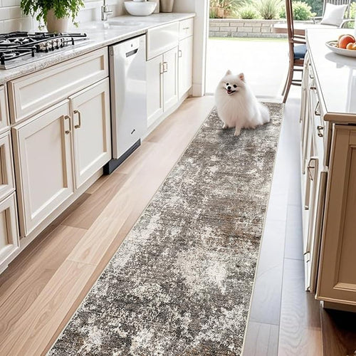 2x10 Washable Hallway Runner Rug – Non-Slip Stain-Resistant Low-Pile Long by BYYVOORugsforYourHome