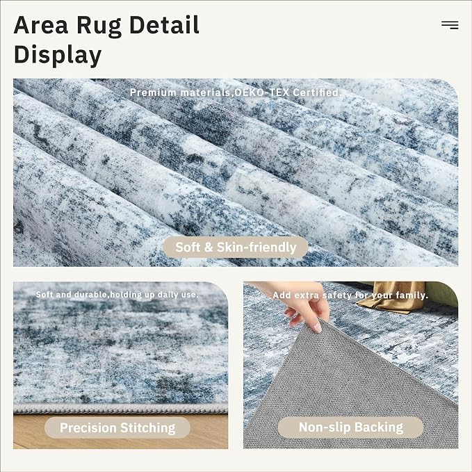Soalmost Runner Rug 2'6" x 12' Washable Non-Slip 2.5x12 ft Long Runner Rugs - Image 6