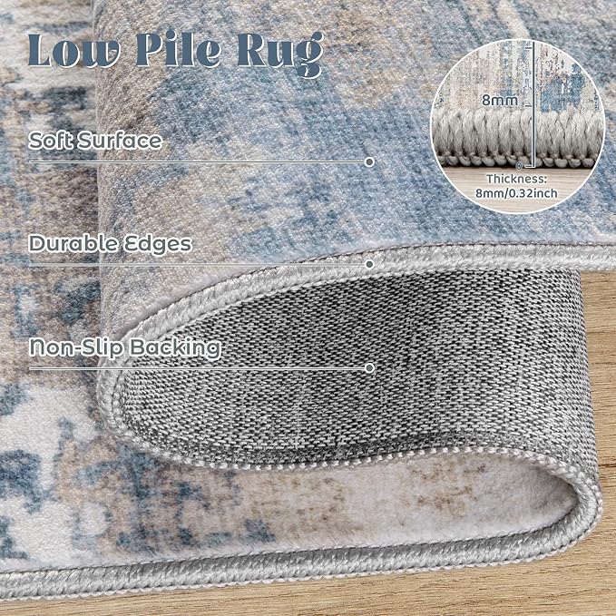 XLUEZ 9x12 Area Rug for Living Room, Washable Modern Abstract Large Area Rug - Image 7