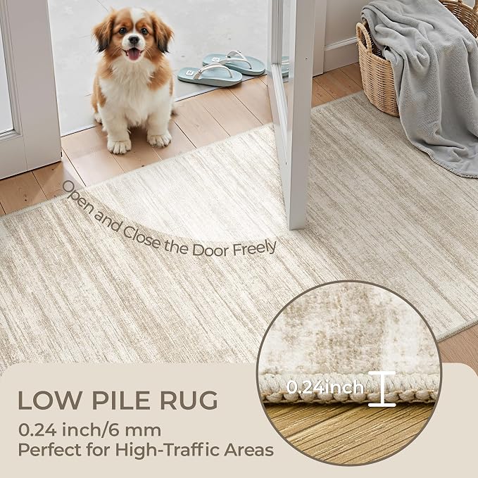 3x5 Washable Area Rug for Entryway, Soft Kitchen Rugs Non Slip for Dining Room - Image 6