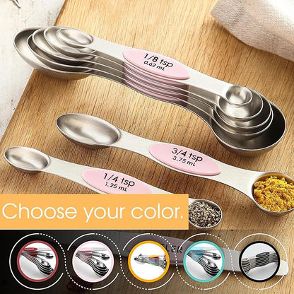 Spring Chef Stainless Steel Magnetic Measuring Spoons Set of 8 - Image 7