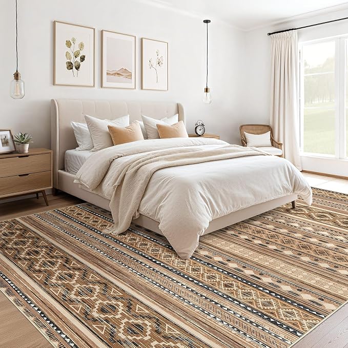 cotiled 10x12 Area Rugs Living Room Rug: Washable Boho Rugs - Image 3