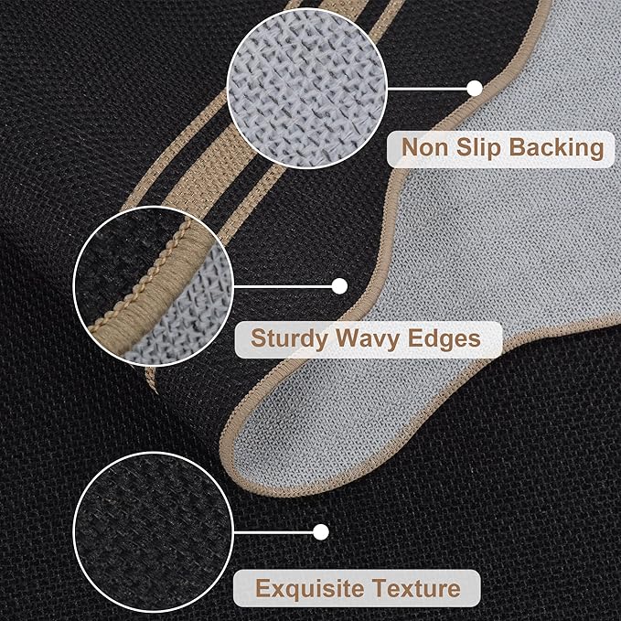 8x10 Scalloped Rug Easy Jute Washable Rug - Image 4