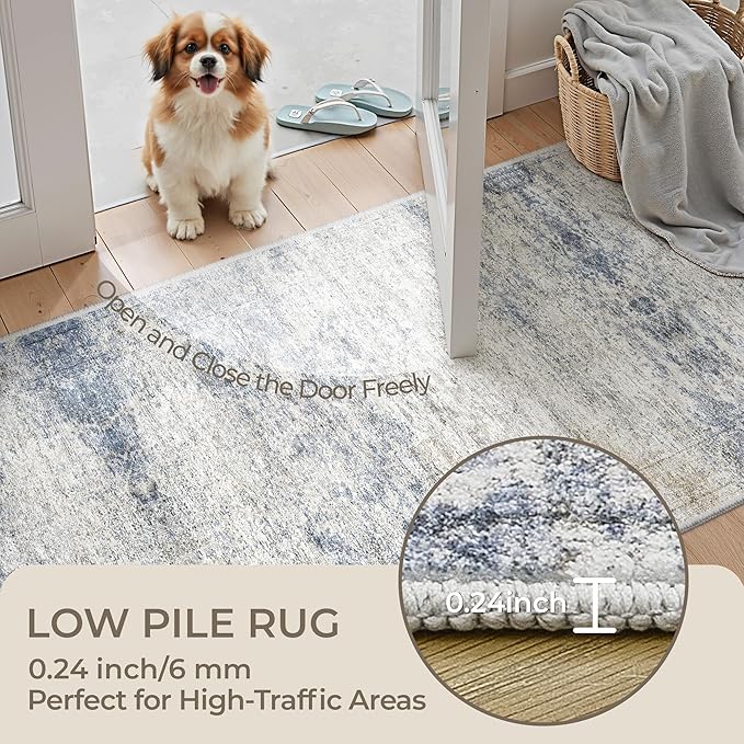 3x5 Washable Area Rug for Entryway, Soft Kitchen Rugs Non Slip for Dining Room - Image 6