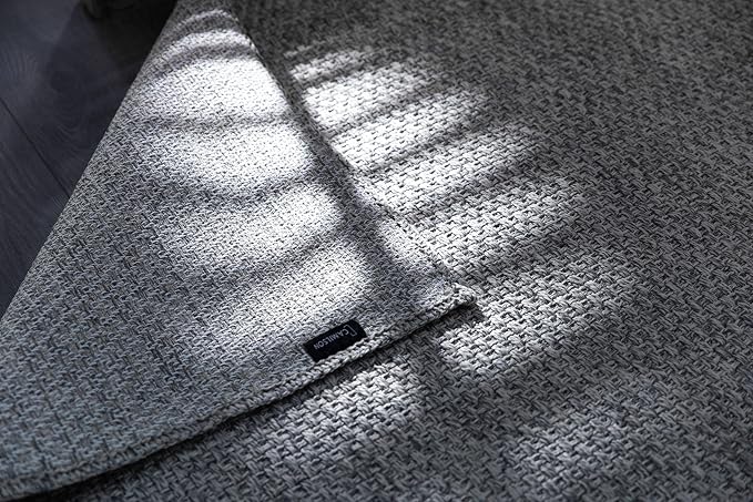 CAMILSON Easy Jute Rug 8x10, Indoor Outdoor Grey Color Area Rugs - Image 6