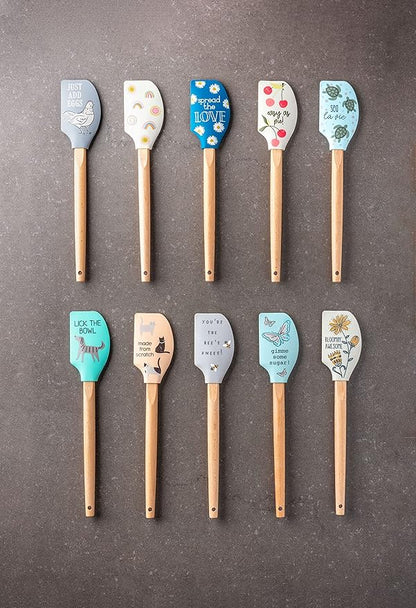 Karma, Silicone Spatula with Wood Handle Heat Resistant, cooking and Mixing - Image 3