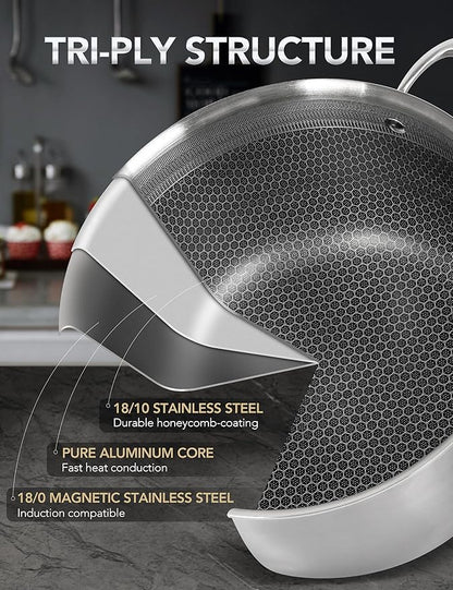 MICHELANGELO Tri-ply Stainless Steel Stock Pot - Image 4