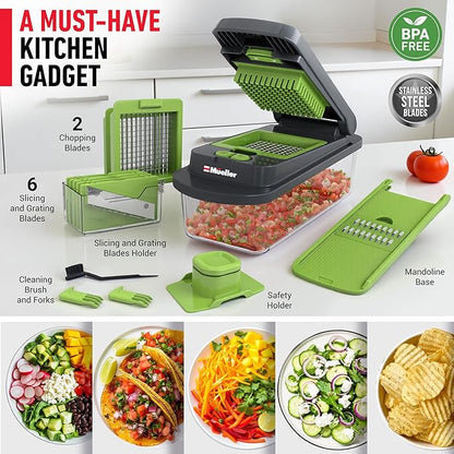 Mueller Pro-Series 10-in-1, 8 Blade Vegetable Chopper, Onion Mincer, Egg Slicer - Image 7