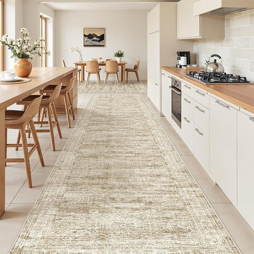 3x16 Washable Runner Rug for Hallway, Non-Slip Long Hallway Runner for Entryway by Restydon