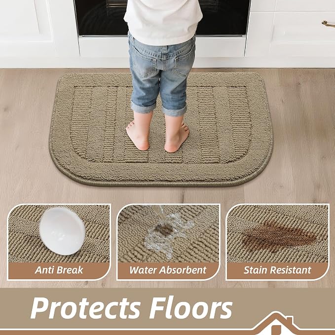 BEQHAUSE 24x36 Inch Kitchen Rug Mat Durable Kitchen Rugs Non-Slip Washable - Image 4
