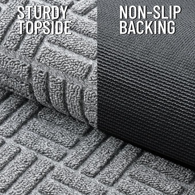 OLANLY Front Door Mat Outside Entrance 47x17, Heavy Duty Sturdy Natural Rubber - Image 3