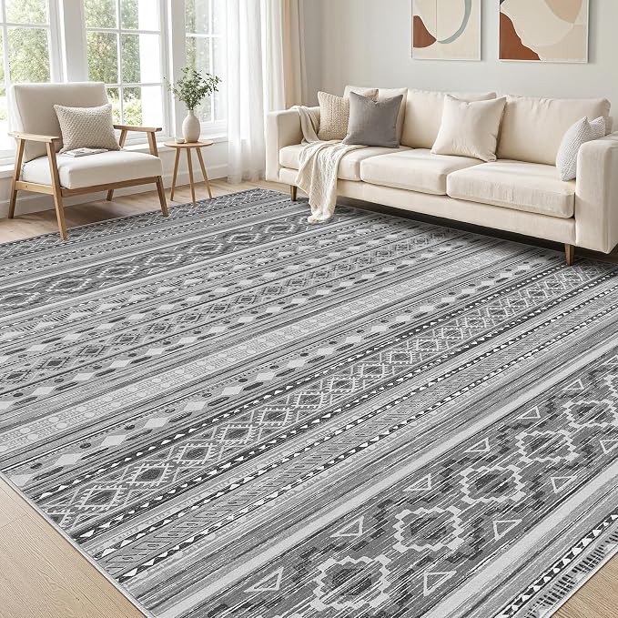 cotiled 7x9 Area Rugs Living Room Rug: Washable Boho Rugs by COTILED