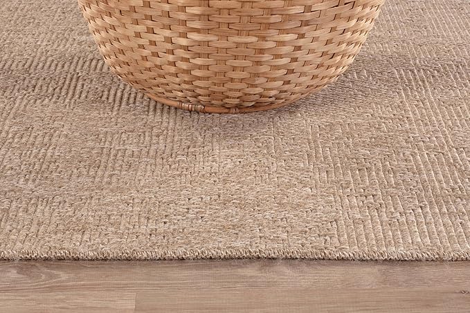 CAMILSON Easy Jute Rug 9x12, Indoor Outdoor Natural Color Fiber Large Area Rugs - Image 3