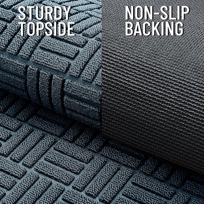 OLANLY Front Door Mat Outside Entrance 59x34, Heavy Duty Sturdy Natural Rubber - Image 4