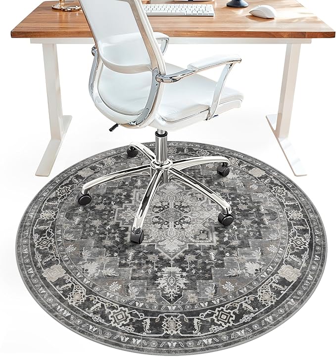 Office Chair Mat for Hardwood Tile Floor, Under Desk Carpet Protector for by BESBLEE