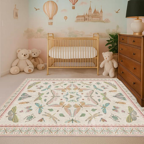 3x5 Flower Area Rug for Girls Bedroom by HazoHaus
