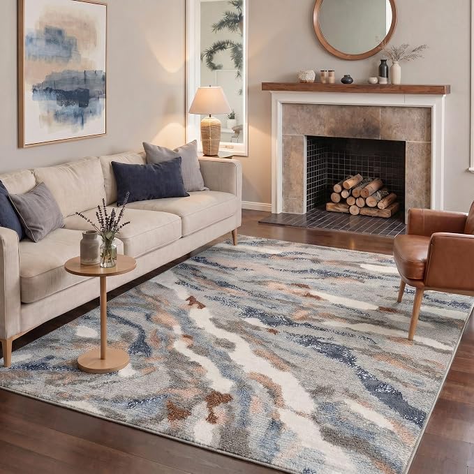 BEIMO Area Rugs 8x10 for Living Room Bedroom, Modern Abstract Machine Washable by BEIMO
