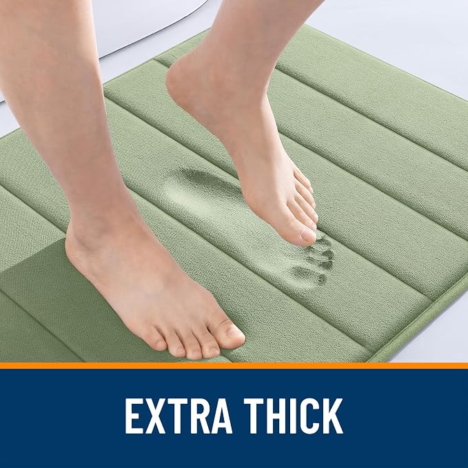 OLANLY Memory Foam Bath Mat 35x24, Super Soft Absorbent Bathroom Rugs, Quick Dry - Image 6