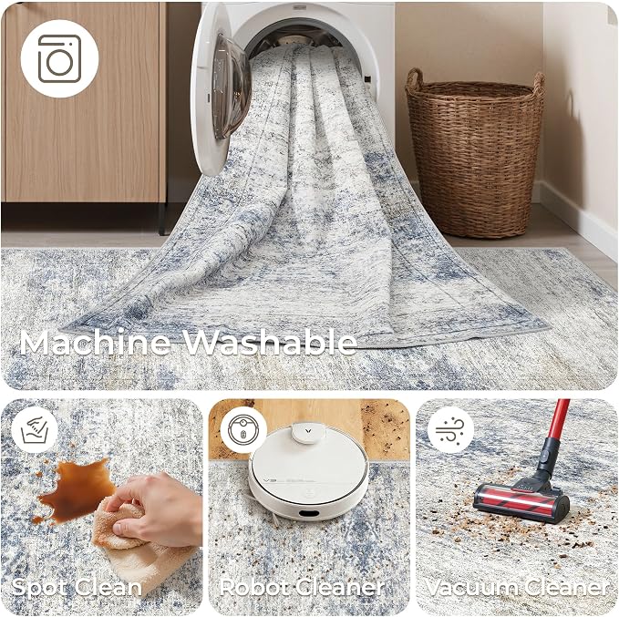3x18 Washable Runner Rug for Hallway, Non-Slip Long Hallway Runner for Entryway - Image 8