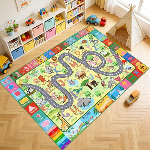 3x5 Feet Educational Area Rug Kids Rugs by HBUFBUQ