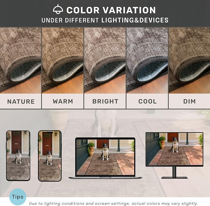 Hazo Haus Taupe Brown 5x8 Rug for Living Room - Image 6