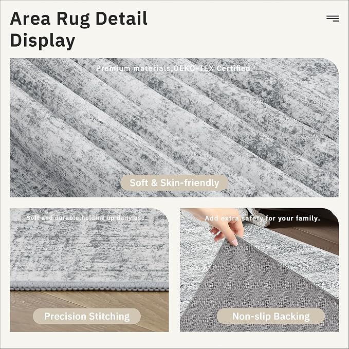 Soalmost Runner Rug 2'x8' Washable Non-Slip Runner Rugs - Image 6