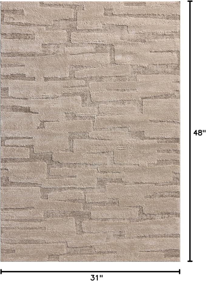 Loloi Amber Lewis Monty Collection MOT-04 Taupe/Beige 2'-7" x 4', .50" Pile - Image 2