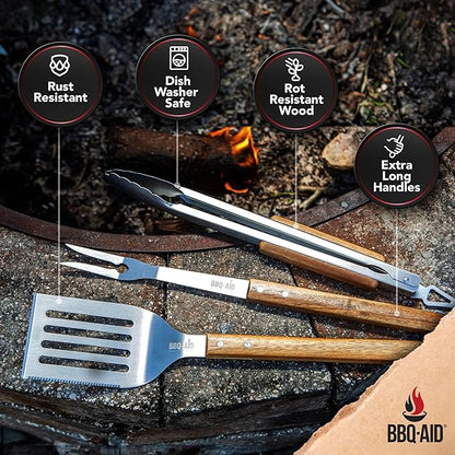 3 piece BBQ Grilling Accessories Set - Image 3