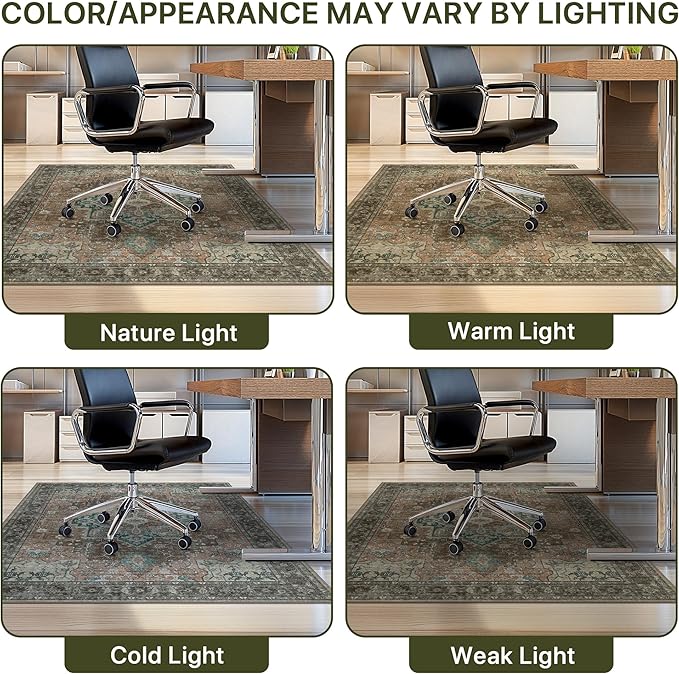 36"x48" Office Chair Mat for Hardwood Tile Floor, Under Desk Carpet Protector - Image 6