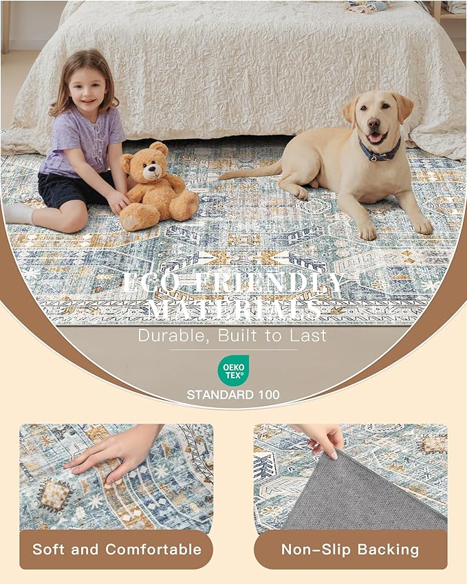 Madane Hallway Runner Rug 2x12, Extra Long Washable Runner Rugs - Image 9