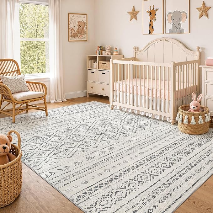 Nakagishi Area Rug Living Room Rugs: 10x14 Large Soft Machine Washable Boho - Image 7