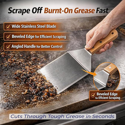Extra Wide Griddle Spatula – Large Metal Grill Spatula - Image 5