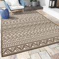Outdoor Rug Carpet 6x9 ft, Flatweave Textured Outdoor Patio Rug Non Slip Indoor by MontVoo