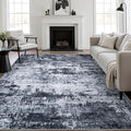 5x7 Area Rug Living Room Rug: Washable Modern Abstract Soft Thin Rug Indoor by FXRHLP