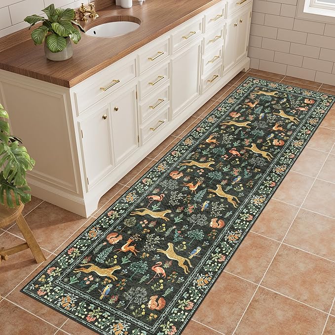 DUKINO 2.6x8 Rug for Hallway, Washable Kitchen Runner Rug - Image 3