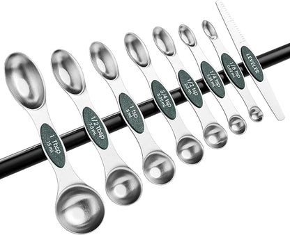 Spring Chef Stainless Steel Magnetic Measuring Spoons Set of 8 - Image 9