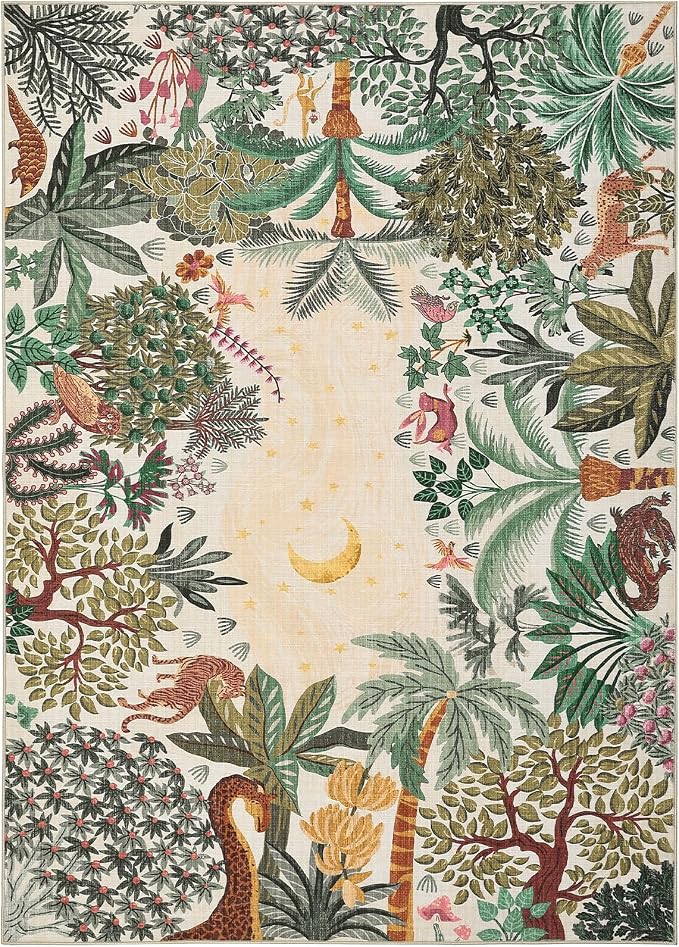 GarveeHome Area Rugs 8x10 for Living Room, Jungle Animal Large Washable Rug - Image 8