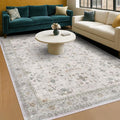 Hazo Haus Boho Light Grey Living Room Rug 6x8 by HazoHaus
