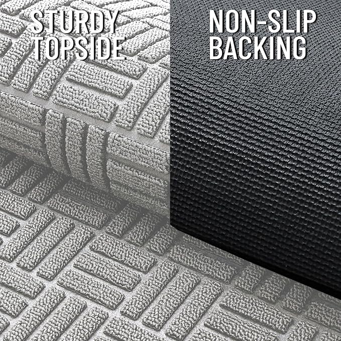 OLANLY Front Door Mat Outside Entrance 33x21, Heavy Duty Sturdy Natural Rubber - Image 4