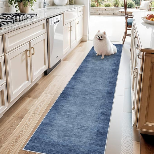 2x8 Washable Hallway Runner Rug – Non-Slip Modern Abstract Neutral Low-Pile by BYYVOORugsforYourHome