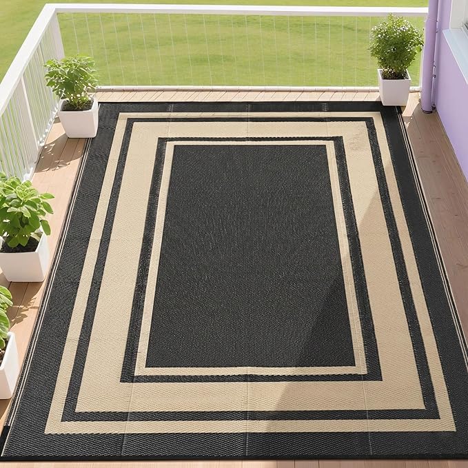 RURALITY Outdoor Rugs 6x9 Waterproof by RURALITY